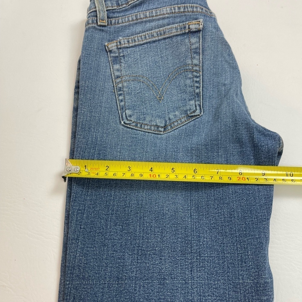 Levi’s 518 Superlow Bootcut Jeans Juniors 7M Butterfly Patch Y2K - Picture 8 of 16